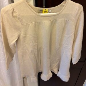 Alisha Levine cashmere open back ruffle sweater